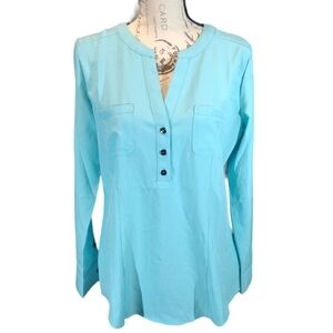 Lilac Bloom V Neck Tunic  Blouse